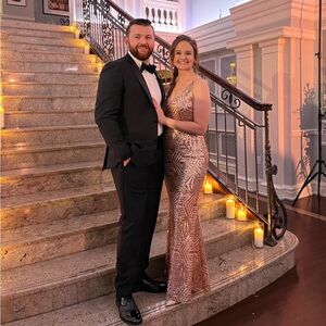 Lulu's Gold Sequin Dress